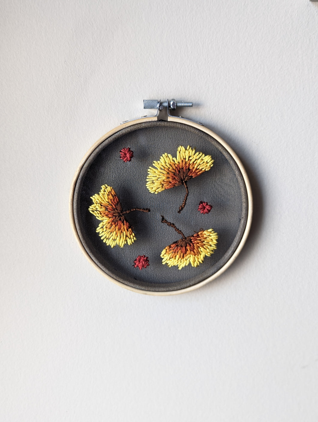 Ginkgo embroidery